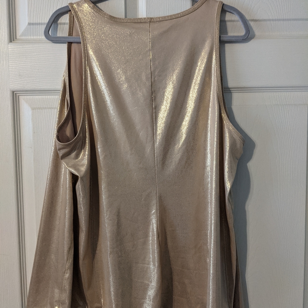 Livi Active gold metallic exercise tank